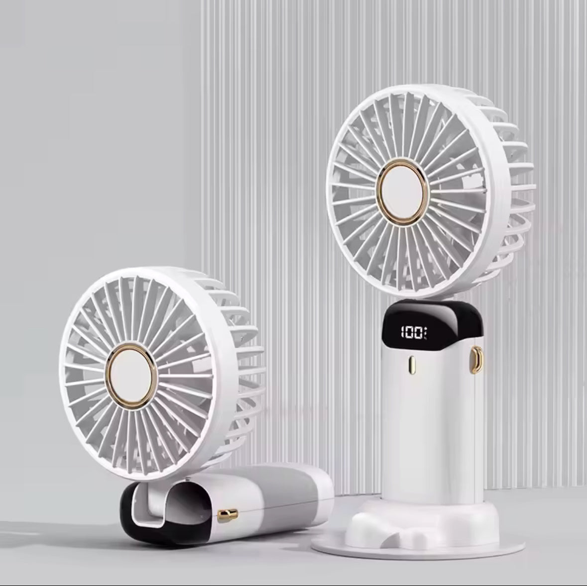 AirCool Aero foldable handheld fan in white