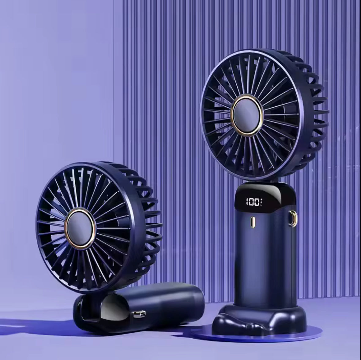 AirCool Aero foldable handheld fan in lavender